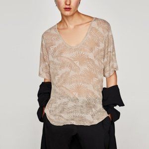 Zara Palm Leaf Top S